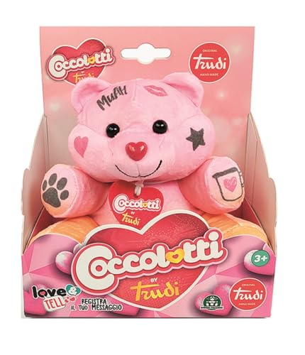PRESTIGE & DELUXE Love und Tell Passion Teddybär, der die Stimme aufnimmt und wiederholt – Farbe Rosa + 6-in-1-Stift, Duftstift und Schlüsselanhänger mit Pailletten von PRESTIGE & DELUXE