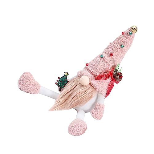 PRETYZOOM 1 STK Rosa Gesichtslose Puppe Zwerge Spielzeug Weihnachtszwerg Figur Schwedische Zwergenpuppe Schwedische Nisse Hängende Dekoration Geschenke Weihnachten Ältere Plüsch Ornament von PRETYZOOM