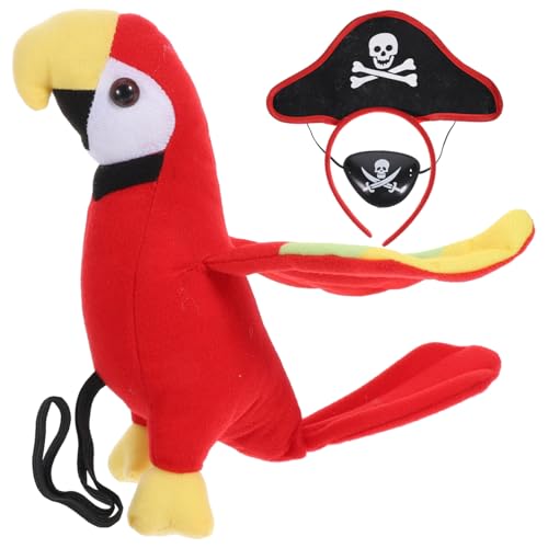 PRETYZOOM 1 Satz Ausgestopfter Papagei Plattform Augenpflaster Für Geschwollene Augen Angebot Für Piratenkostüme Papagei-Ornament Einstellbar Tank Aquarium- Pp Baumwolle von PRETYZOOM