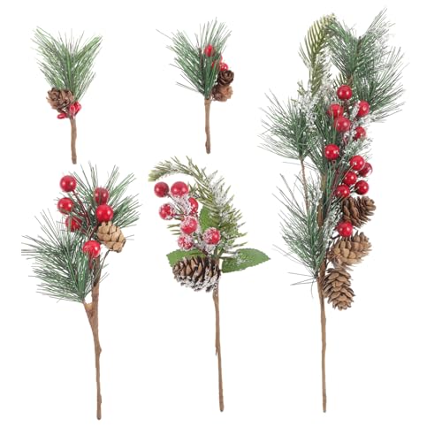 PRETYZOOM 1 Satz Gefälschte Kiefer Weihnachtsschmuck Gefälschte Pinienpicks Rote Ornamente Künstliche Pflanzen Weihnachtslichter Rote Beeren Künstliche Beere Kiefernstämme Weich-pvc PRETYZOOM 1 Satz Gefälschte Kiefer Weihnachtsschmuck Gefälschte Pinienpicks Rote Ornamente Künstliche Pflanzen Weihnachtslichter Rote Beeren Künstliche Beere Kiefernstämme Weich-pvc von PRETYZOOM