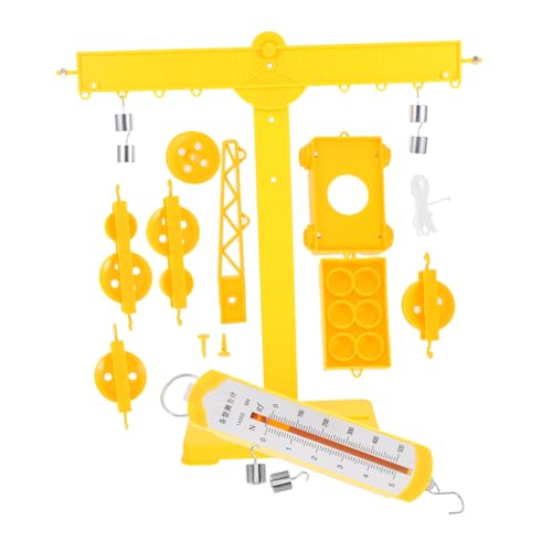 PRETYZOOM 1 Satz Hebelscheibe -Set Physik experimente Flaschenzüge mit Halter Wissenschaftliches Experiment für DIY-Modellbausatz für Physikexperimente Plastik Yellow von PRETYZOOM