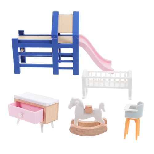 PRETYZOOM 1 Satz Maßstab Schlafzimmermöbel mit Babywiege Rutsche und Hocker für Kreatives von Kindern PRETYZOOM 1 Satz Maßstab Schlafzimmermöbel mit Babywiege Rutsche und Hocker für Kreatives von Kindern von PRETYZOOM