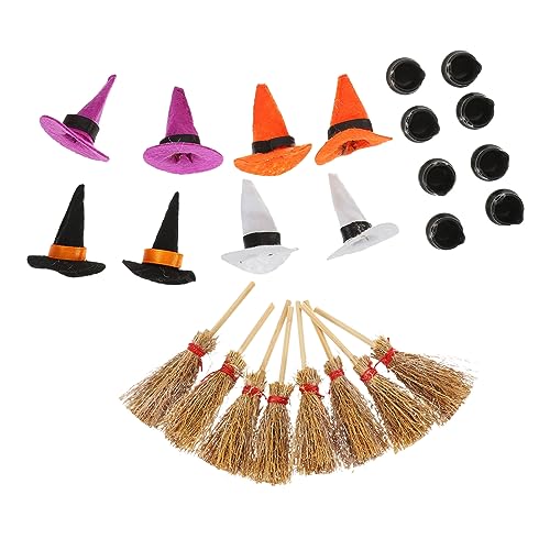 PRETYZOOM 1 Satz Puppenhüte Gothic Miniatur-Halloween-Figuren Kleinkinder Mini hexenhut Halloween Decor miniaturen Figuren Kleiner Hut Minihüte und Besen Miniaturhüte Plastik PRETYZOOM 1 Satz Puppenhüte Gothic Miniatur-Halloween-Figuren Kleinkinder Mini hexenhut Halloween Decor miniaturen Figuren Kleiner Hut Minihüte und Besen Miniaturhüte Plastik von PRETYZOOM