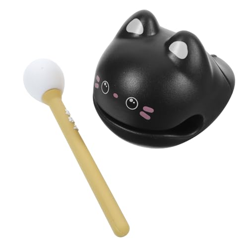 PRETYZOOM 1 Satz Schwarze Katzen Holzfisch Musikinstrument für Büro und Zuhause Fördert Rhythmus und Konzentration für Yoga von PRETYZOOM