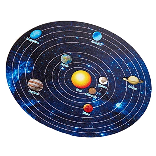 PRETYZOOM 1 Satz Sonnensystem-Puzzle Spielzeuge Rätsel Planeten Weltraumspielzeug Puzzle-Spielzeug Puzzle Holzspielzeug Modell kosmischer Planet Pairing-Board Kind hölzern von PRETYZOOM