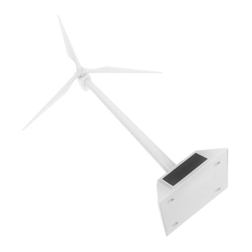 PRETYZOOM 1 Satz solare Windmühle Umweltfreundliches Tischspielzeug Solar Modellspielzeug Solar angetriebener Windmühlenmodell Wissenschaftliches für Plastik Weiß von PRETYZOOM