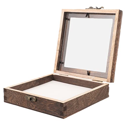 PRETYZOOM 1 Set Insektenprobenbox Aus Glas Proben Geisterspinnen Fänger Set Für Motten Insekten Hamster Muscheln Spinnen Plüsch Schmetterlinge Rahmen Vitrine Holzvitrine von PRETYZOOM