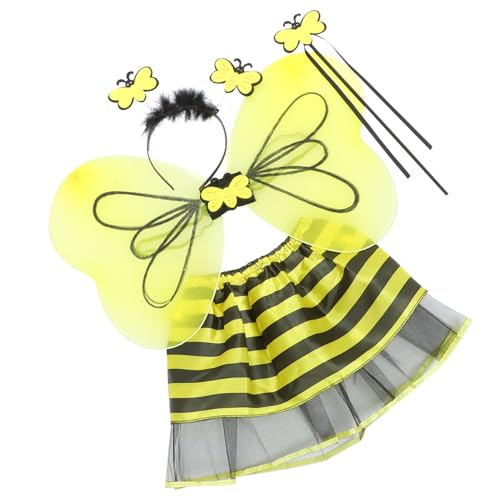 PRETYZOOM Mädchen Partykleid Set Schmetterlingsflügel Kostüm Rock Und Haarband Für Die Bühne PRETYZOOM Mädchen Partykleid Set Schmetterlingsflügel Kostüm Rock Und Haarband Für Die Bühne von PRETYZOOM