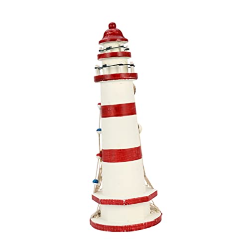 PRETYZOOM 1 Stück Leuchtturm Strand Muschel Aquarium Tischdekoration Dekorative Themendekoration Solarleuchten Fischmodell Outdoor Ornamente Heimdekoration von PRETYZOOM