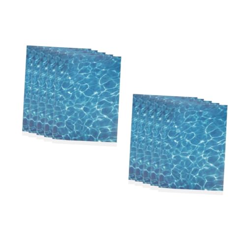 PRETYZOOM 10 Blatt Künstliche Wasserfolie mit Wasserwellenmuster Selbstklebende Fluss und Landschaftsdekorfolie für Sandtisch Modelle DIY Miniatur und Gartendekoration von PRETYZOOM