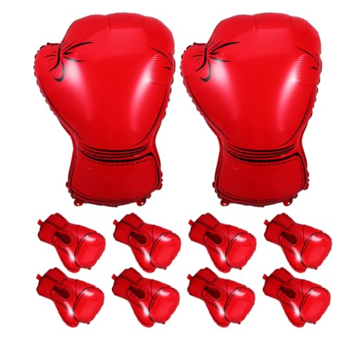 PRETYZOOM 10 Stück Luftballons Zum Thema Boxen Partydekorationen Handschuhballons Aus Aluminiumfolie Für Geburtstagspartys Wrestling-Events Sportfeiern von PRETYZOOM