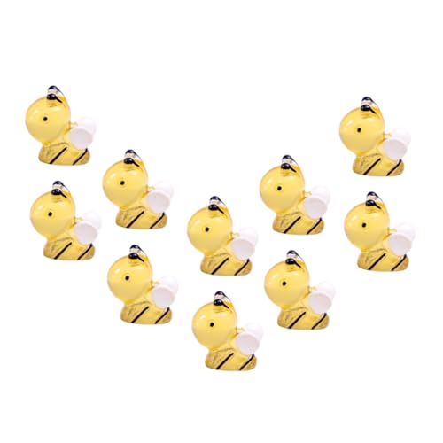 PRETYZOOM 10 Stück Schmuckstücke Miniaturfiguren Mini-Figuren, Großpackung Puppe Bienendekor Bienen Dekorationen Reize Kleine Figur Kleine Bienenfiguren Winzige Figuren Harz von PRETYZOOM