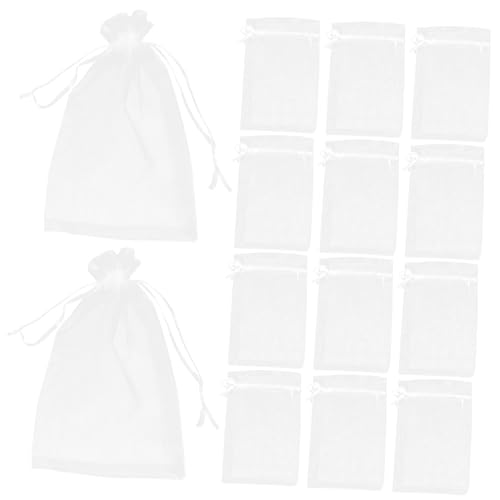 PRETYZOOM 100 Stück Kleine Organza Beutel mit Kordelzug Stabile und Geschenkbeutel aus Organza als Candy Pouches Hochzeits und Party Säckchen Wiederverwendbar von PRETYZOOM