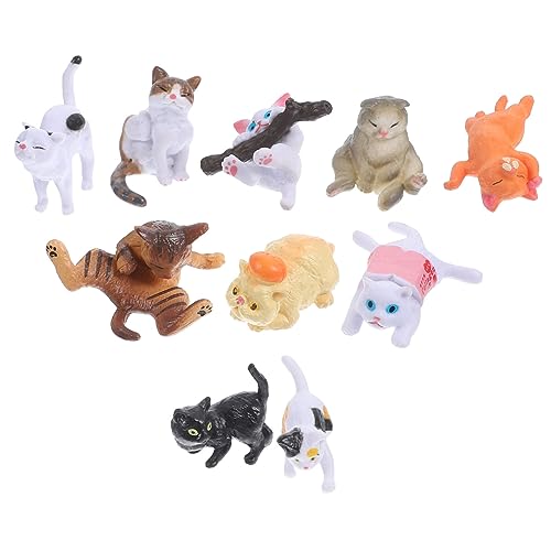 PRETYZOOM 10 Stücke Mini Kätzchen Dekorationen Katzen Modelle Modelle Für Wohnkultur Spielzeug von PRETYZOOM