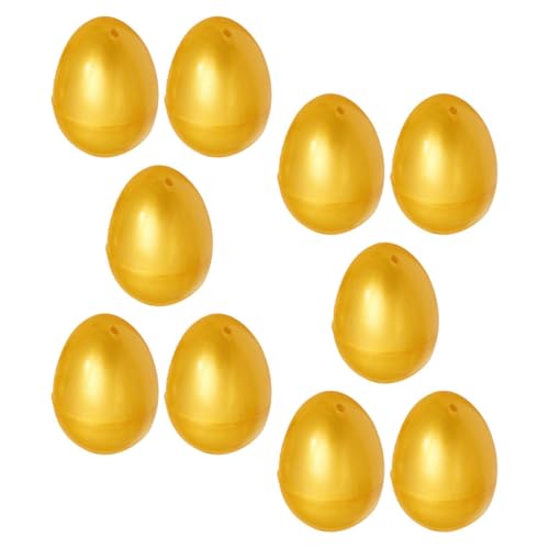PRETYZOOM 10St Öffne das Golden Egg Gacha Ei britischer Billardqueue Billardtisch-Queue Pool-Queue Kit Endkappen befüllbare Osterbehälter Gastgeschenke für Ostern Plastik von PRETYZOOM
