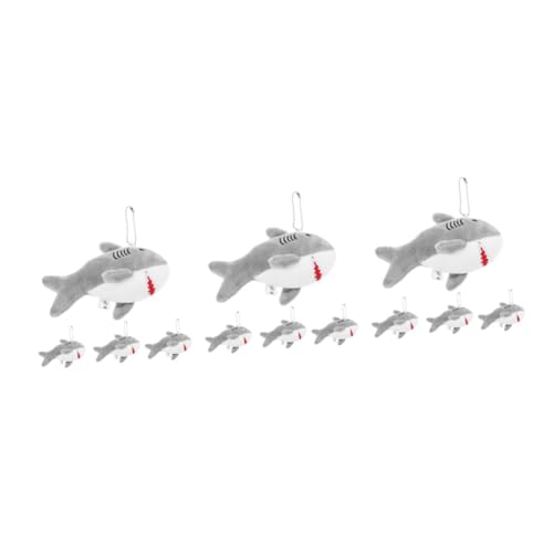 PRETYZOOM 12 Stück Cartoon Shark Puppe Mini-Tierpuppenspielzeug Hai-Puppen-Schlüsselanhänger süße kleine Tierpuppe Tier Handtaschenanhänger Tierpuppe Schlüsselanhänger Plüsch Grau PRETYZOOM 12 Stück Cartoon Shark Puppe Mini-Tierpuppenspielzeug Hai-Puppen-Schlüsselanhänger süße kleine Tierpuppe Tier Handtaschenanhänger Tierpuppe Schlüsselanhänger Plüsch Grau von PRETYZOOM