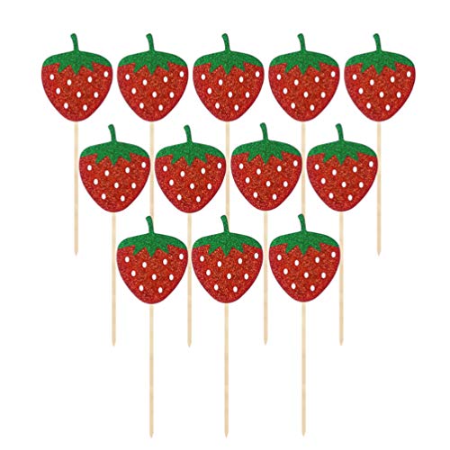 PRETYZOOM 12 Stück Obst Erdbeer Cupcake Topper Obst Kuchen Topper Kuchen Picks Erdbeer Cupcake Dekoration für Geburtstagsfeier Dekorationen PRETYZOOM 12 Stück Obst Erdbeer Cupcake Topper Obst Kuchen Topper Kuchen Picks Erdbeer Cupcake Dekoration für Geburtstagsfeier Dekorationen von PRETYZOOM