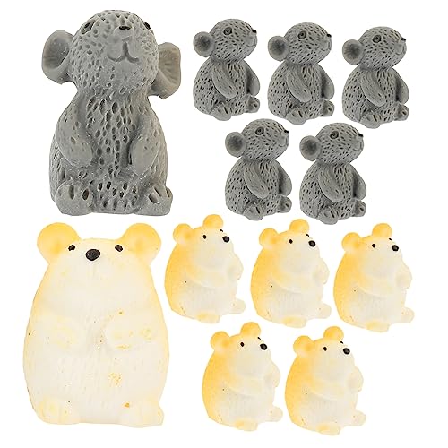 PRETYZOOM 12St Mini- -Hamster-Ornamente genschenkideen ratten Niedliche Tier Dekoration gartendekoration Hamsterspielzeug Welpe tierische Verzierungen -Ornament Harz von PRETYZOOM