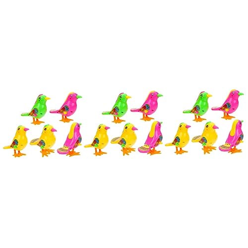 PRETYZOOM 15 STK Aufziehbares Vogelspielzeug Partygeschenke Für Kinder Spielzeug Zum Laufen Von Vögeln Desktop-aufziehspiele Drehendes Vogelspielzeug Spielzeuge Tier Plastik Zwinge Kleinkind von PRETYZOOM