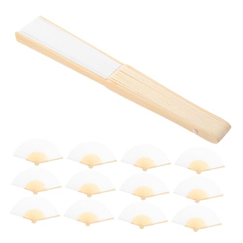 PRETYZOOM 15 Stück Teiliges Weiße Faltbare Papier Handfächer aus Leichte Diy Blanko Fächer für Kreative Gestaltung Handlich für Hochzeit Party und Heimdekoration von PRETYZOOM
