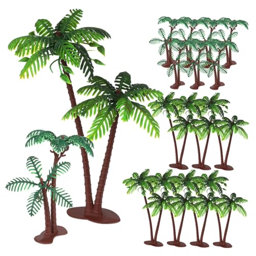 PRETYZOOM 16 Stück Kokosnussbaum-kuchenaufsätze Miniatur-künstliche Dekorationen Für Geburtstags-strandparty von PRETYZOOM