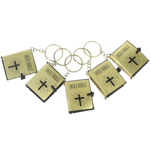 PRETYZOOM 18 Stk Bibel Schlüsselanhänger Ringe Bibelvers Schlüsselanhänger christliche religiöse Tasche hängende Verzierung religiöse Schlüsselanhänger Haut Golden PRETYZOOM 18 Stk Bibel Schlüsselanhänger Ringe Bibelvers Schlüsselanhänger christliche religiöse Tasche hängende Verzierung religiöse Schlüsselanhänger Haut Golden von PRETYZOOM