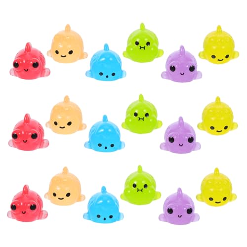 PRETYZOOM 18stücke Mini-tierfiguren Aus Kunstharz Leuchtende Fischfiguren Mini-meerestiere Aus Kunstharz Aquarium-fischornamente Kleine Meerestierstatuen Aus Fischornamente Für Aquarien von PRETYZOOM