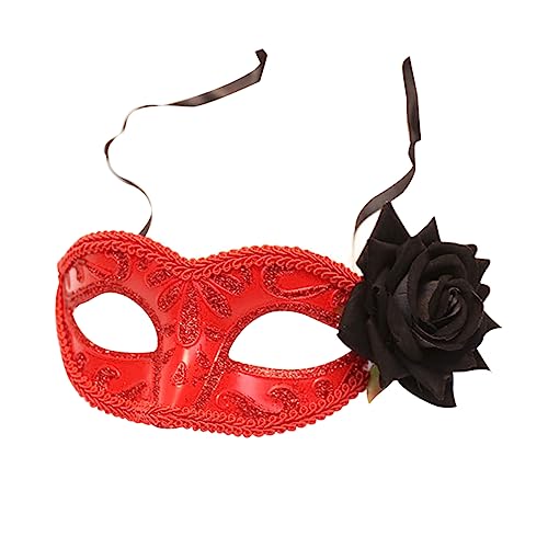 PRETYZOOM 1stk Rose Frau Gesicht Maske Maskerade-masken Halloween-masken Für Erwachsene Gesichtsmaske Halbmaske Gefälschte Rosenmaske Tanzparty-maske Hochzeit Falsche Rose Plastik Kind von PRETYZOOM