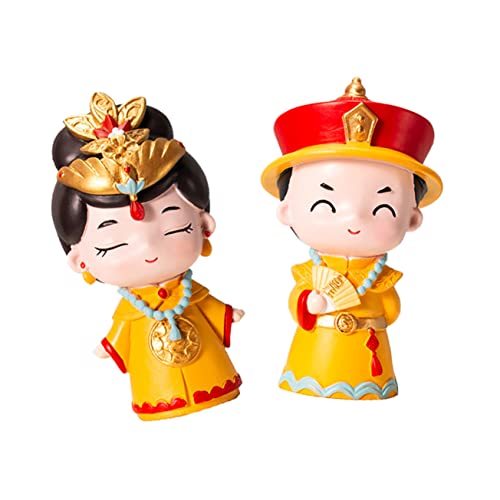 PRETYZOOM 2 Stück Teiliges Chinesisches Hofstil Resin Deko für Geburtstagstorten Langlebige Miniatur Ornamente als Cake Topper und Stilvolle Wohnaccessoires von PRETYZOOM