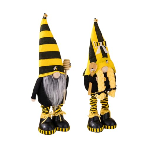 PRETYZOOM 2 Stück -Zwerg kollegen Kollege Sommerliche Gartendeko Einzigartige GNOME-Dekoration wohnungsdeko Insekt sehr GNOME Puppenschmuck Bienenfestverzierung Stoff von PRETYZOOM