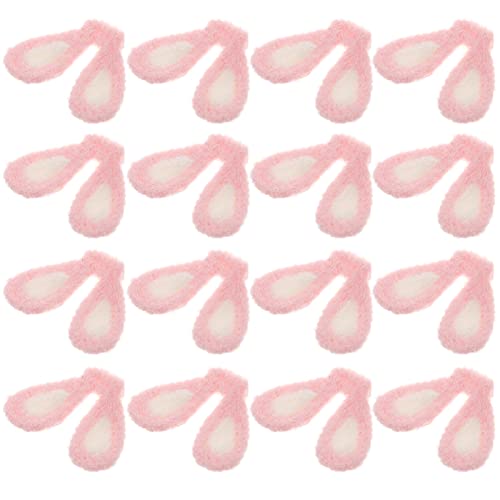 PRETYZOOM 20St Hasenohren selber machen bastelset basteln für nähgarn pink haarpin Kaninchen Haarspangen selber machen entzückendes Haarnadeldekor Stoff Rosa von PRETYZOOM