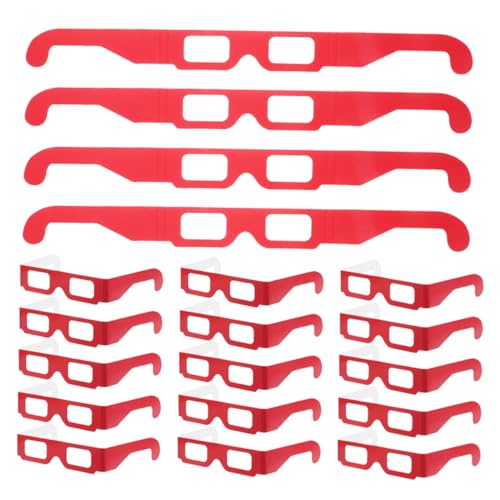 PRETYZOOM 20Stücke Sonnenbrille Regenbogen Beugungsbrille für Festivals Partys Feiertagsbeleuchtung Bequem und Spektakulär für Weihnachts Events Rot PRETYZOOM 20Stücke Sonnenbrille Regenbogen Beugungsbrille für Festivals Partys Feiertagsbeleuchtung Bequem und Spektakulär für Weihnachts Events Rot von PRETYZOOM