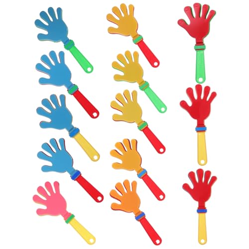 PRETYZOOM 24 Stück Party-Handklatscher das Klöppellicht Pfeifen mit Lanyard Lärm lauter Becher Jingle Bells Geräuschmacher Partykrachmacher Kinderspielzeug Handklöppel Krachmacher Abs von PRETYZOOM