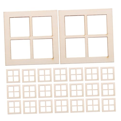 PRETYZOOM 24 Stück Teiliges Miniatur Puppenhaus Holzfenster Naturbelassene Kleine Blank Fenster für DIY Basteln Realistische Mini Möbel Zubehör Detailreiche Holzfenster für Puppenhaus und PRETYZOOM 24 Stück Teiliges Miniatur Puppenhaus Holzfenster Naturbelassene Kleine Blank Fenster für DIY Basteln Realistische Mini Möbel Zubehör Detailreiche Holzfenster für Puppenhaus und von PRETYZOOM