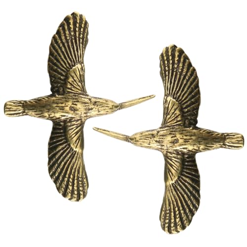 PRETYZOOM Exquisite Vintage Handwerk 2pcs Messing Vogel Skulptur Hause Ornament Büro Decor von PRETYZOOM