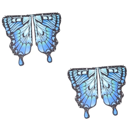 PRETYZOOM 2st Lebende Schmetterlinge Raupe Kostüm Flügel Feenkostüm Gadgets Für Kinder Schmetterling Kostüm Anziehen Spielseide Für Kleinkinder Kinderkleid Schmücken Rotieren Drucken Chiffon von PRETYZOOM
