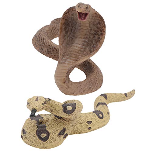 PRETYZOOM 2st Nachgemachtes Schlangenspielzeug Schlangenfiguren Künstliche Schlange Requisiten Für Gartenschlangen Falsche Schlange Schlangenstütze Lebensechte Schlangen PVC Kobra Kind Tier von PRETYZOOM