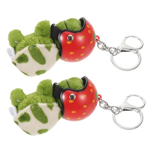 PRETYZOOM 2stücke Plüsch Schildkröte Schlüsselanhänger Weicher Stofftier-anhänger Mit Helm Für Autoschlüssel Taschen Und Rucksäcke Cartoon Anhänger Zum Aufhängen Als von PRETYZOOM