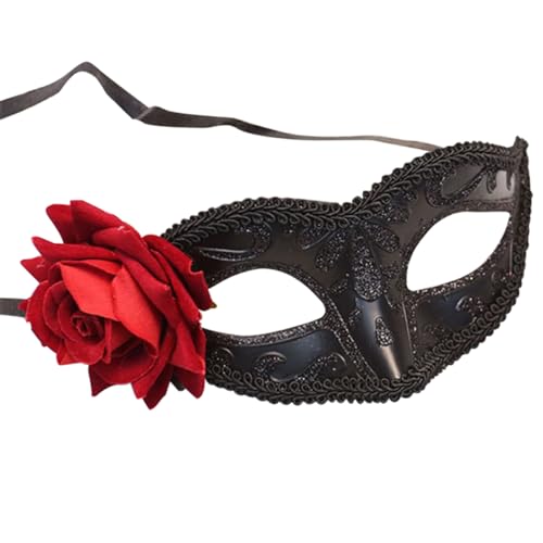 PRETYZOOM 3 Stk Rose Frau Gesicht Maske Halloween-party-masken Maskerade Für Frauen Rote Rosen Venezianische Maske Maskerade Rot Venezianische Augenmaske Plastik Gesichtsmaske Jahrgang Kind von PRETYZOOM