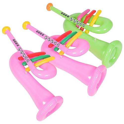 PRETYZOOM 3 Stück Aufblasbare Musikinstrument-Party-Requisiten Zum Aufblasen Trompetenhorn -Spielzeug Zum Aufblasen Von Rockband-Ausrüstung Für von PRETYZOOM