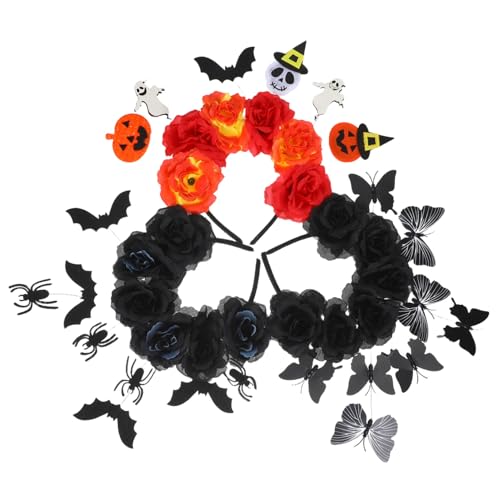 PRETYZOOM 3 Stück Teiliges Halloween Haarband mit Fledermaus Spinne und Phantom Leichtes Komfortables Kopfschmuck für Halloween Partys Cosplay und Familienfeiern Geeignet für Erwachsene von PRETYZOOM