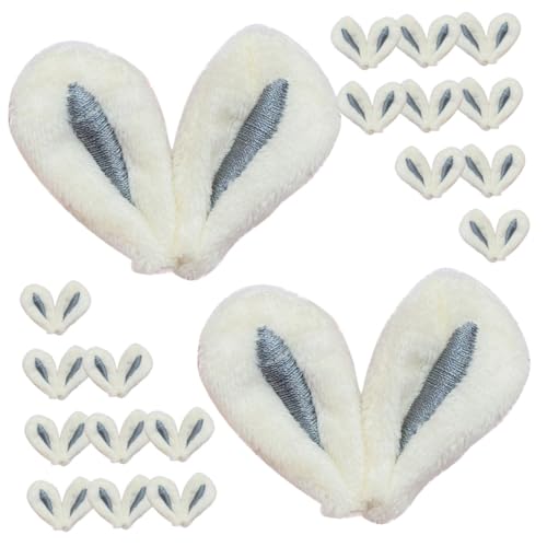 PRETYZOOM 30St Hasenohr Haarspange Haarschmuck schwarze Ohren Perücken Kaninchenohren Haargummi Handgemachte Osterhasenohren Haarspangen Kopfschmuck DIY Charme Hasenohr-Anhänger Stoff Grey von PRETYZOOM