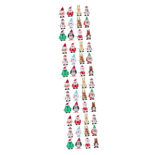 PRETYZOOM Kinderspielzeug 4 Stück 12 Stück Spielzeugtasche Für Erwachsene Minifigur Froschsocken Uhrwerk Weihnachtsspielzeug Weihnachts-Rentier-Spielzeug Weihnachtsmann Schneemann Elch von PRETYZOOM