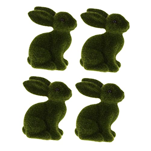 PRETYZOOM 4 Stück Beflockungssimulationskaninchen Figuren Haustier lustig ausgestopft Bunny Party Rabbit Toys Landschaft Kaninchen dekore beflockter Hase künstliches Moos Green PRETYZOOM 4 Stück Beflockungssimulationskaninchen Figuren Haustier lustig ausgestopft Bunny Party Rabbit Toys Landschaft Kaninchen dekore beflockter Hase künstliches Moos Green von PRETYZOOM
