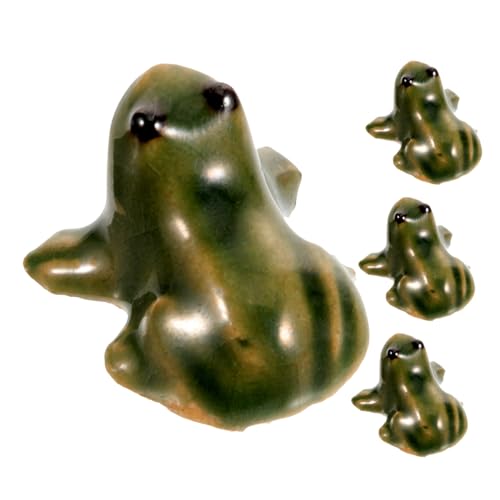 PRETYZOOM 4 Stücke Keramik Frosch Statue Landschaft Dekoration Garten Ornament Frosch Figuren Für Home Office Decor PRETYZOOM 4 Stücke Keramik Frosch Statue Landschaft Dekoration Garten Ornament Frosch Figuren Für Home Office Decor von PRETYZOOM