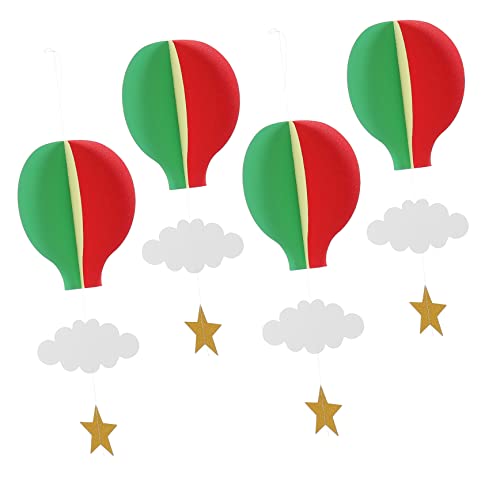 PRETYZOOM 4 Stück Heißluftballon Anhänger Herz für Feste Party Accessoires Leicht für Weihnachtsbaum Feierlichkeiten PRETYZOOM 4 Stück Heißluftballon Anhänger Herz für Feste Party Accessoires Leicht für Weihnachtsbaum Feierlichkeiten von PRETYZOOM