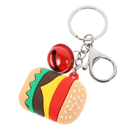 PRETYZOOM 4 Stücke Hamburger Form Keychain Haken Keychain Snap Apart Schlüssel Hängen Charme Cartoon Hängen Charms von PRETYZOOM
