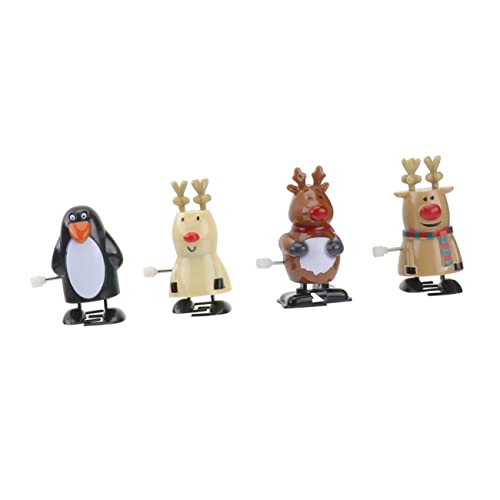 PRETYZOOM 4 Stück Weihnachtliches Aufziehspielzeug Minifiguren weihnachtsuhrwerk Spielzeug Haargummis Geschenke für kleine Geschenke Kinderspielzeug Weihnachtsdekorationen Weihnachten Baby von PRETYZOOM