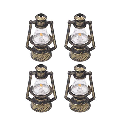 4Pcs Puppenhaus Miniatur Laterne Petroleumlampe Licht nach Hause Fee Garten Tischdekoration Harz Outdoor Kinder So Tun Als Ob Spielzeug Geburtstag Geburtstag Handwerk von PRETYZOOM