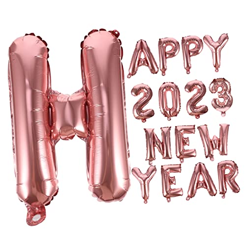 PRETYZOOM 5 Sätze 2023 Aluminiumfolienballon Abschlussfeier Dekorationen 2022 Festival-ballons Frohes Neues Jahr Ballon Neujahrsdekorationen 2023 Formballons Neujahrsfahne Ammer Einzigartig von PRETYZOOM